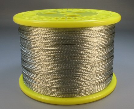 Tinned Copper Braid 1/4" wide - 500ft/152.4 metre roll - Braid