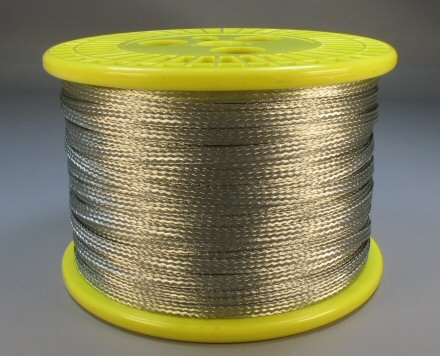 Tinned Copper Braid 1/4" wide - 250ft/76 metre roll - Braid