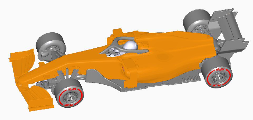 Generic Modern F1 CAR07-orange by Policar